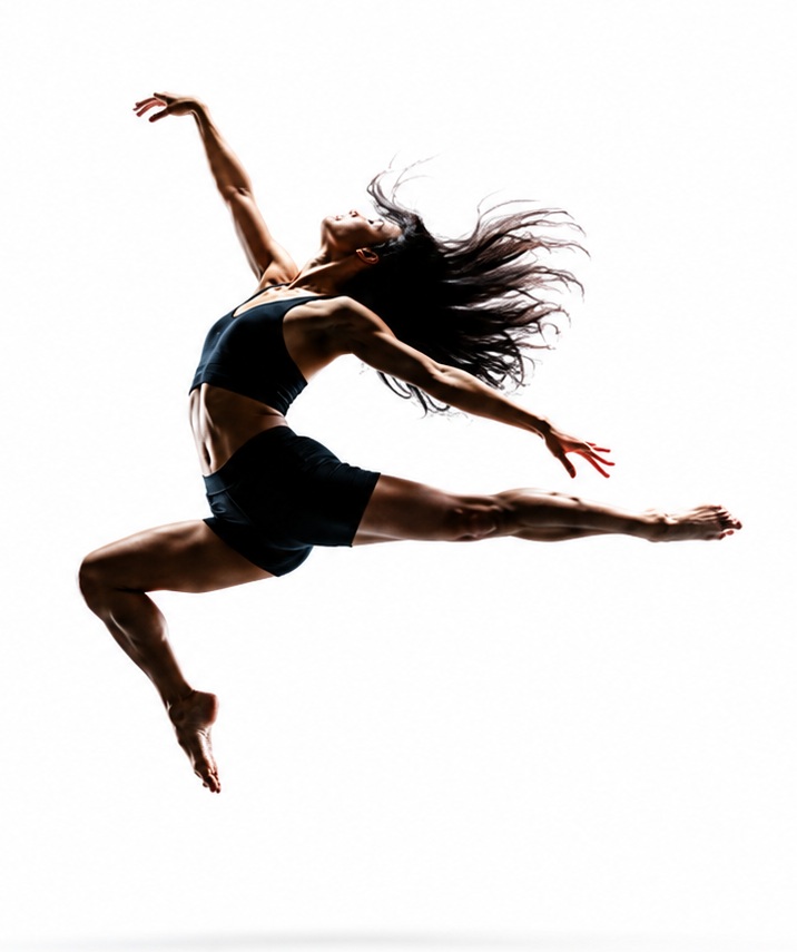 Contemporary dancer in motion